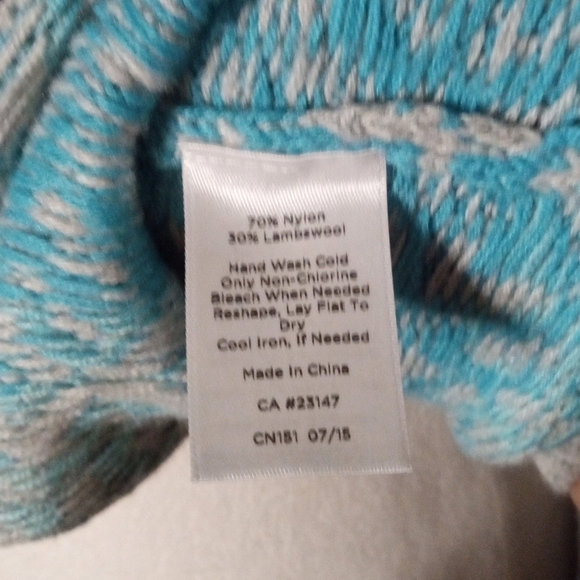 Talbots Nordic Lights Lambswool Blend Fair Isle Ombre Crew Neck Sweater Size Med - Picture 9 of 9